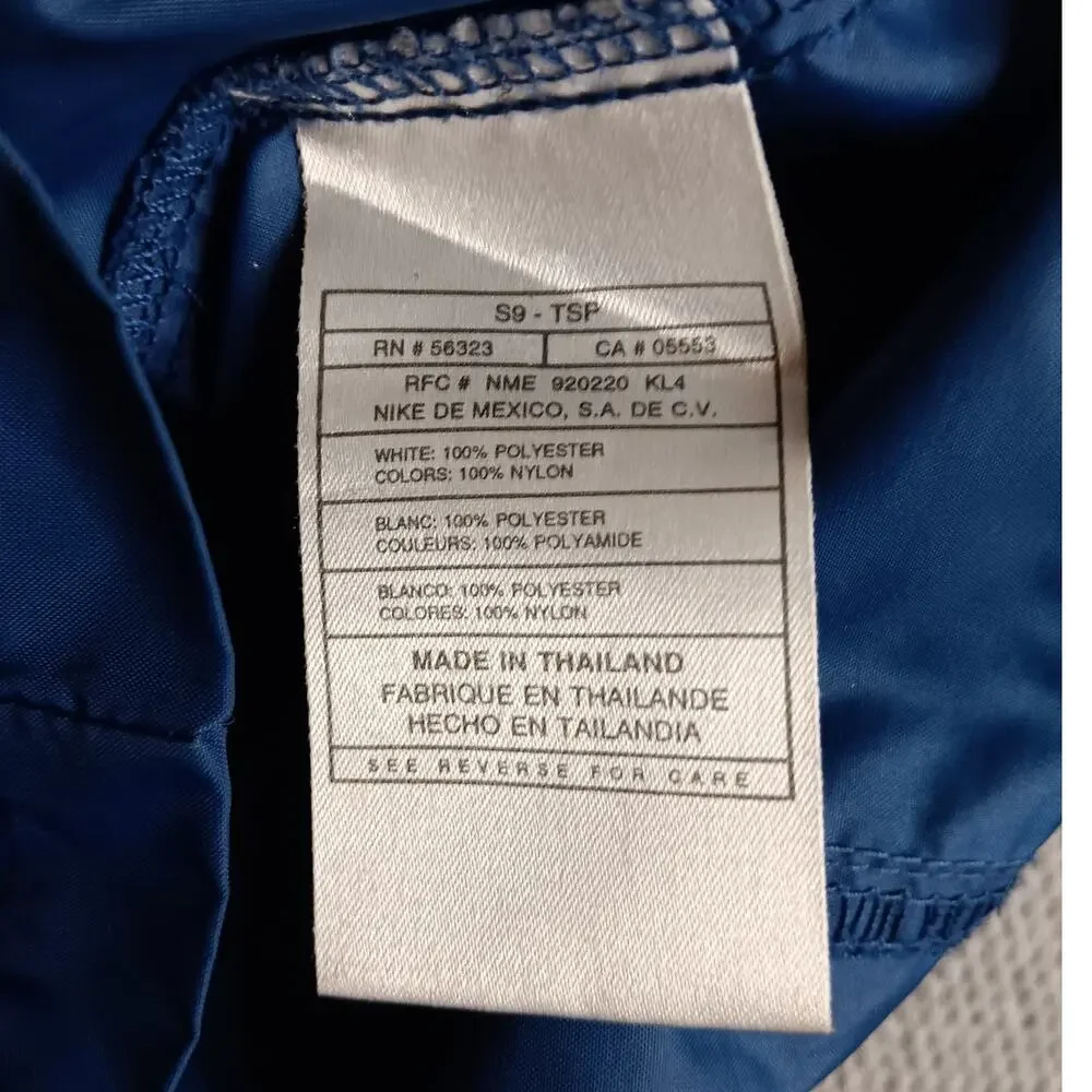 Nike Vintage Windbreaker Jacket XL Blue Y2K Embroidered Swoosh Track Performance